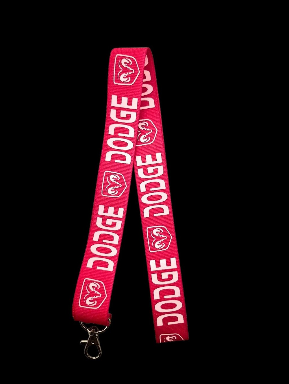 Red Dodge Lanyard Keychain Key Holder BADGE HOLDER with Lobster Clasp